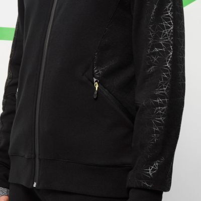 RI Active black fluro zip sports hoodie